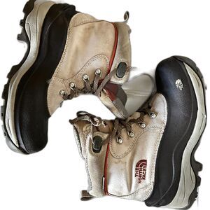 The North Face Beige and Black Winter Boots
